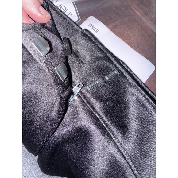 Chico's Plus Size Women's 4 Black Cropped pants with belt cargo pocket satin - Picture 5 of 8